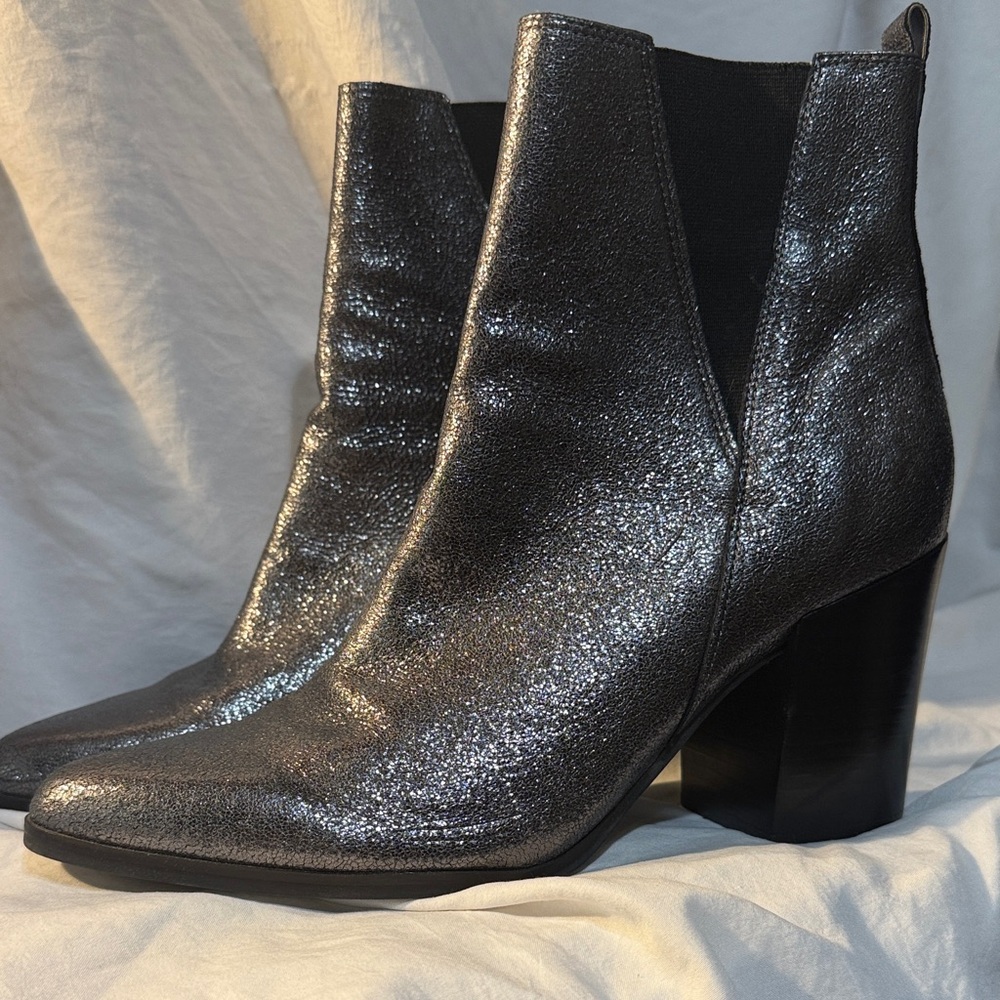 Silver Ankle Boots
